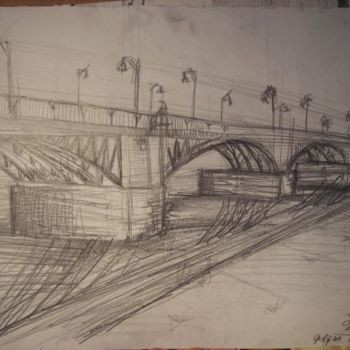 Drawing titled "Bridge" by Grzywacz, Original Artwork