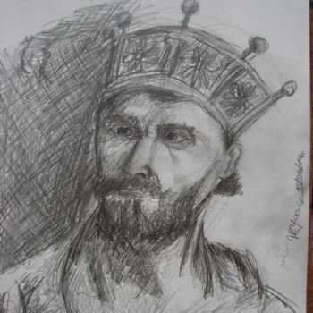 Rysunek zatytułowany „Mieszko II” autorstwa Grzywacz, Oryginalna praca