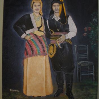 Painting titled "Pontian traditional…" by Hanna Cząstkiewicz, Original Artwork