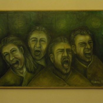 Painting titled "Cries" by Hanna Cząstkiewicz, Original Artwork