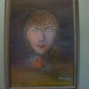 Painting titled "Woman rose" by Hanna Cząstkiewicz, Original Artwork