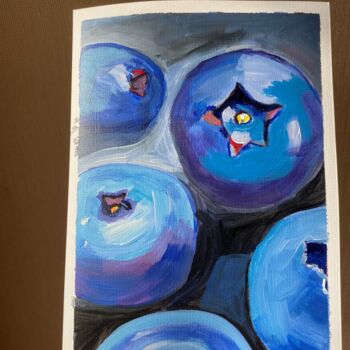 Schilderij getiteld "My Blueberry Nights" door Hanna Kochet, Origineel Kunstwerk, Acryl