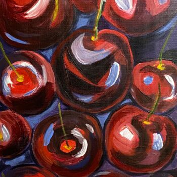 Pintura intitulada "Sweet cherries" por Hanna Kochet, Obras de arte originais, Acrílico