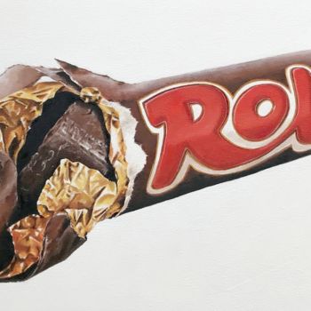 Schilderij getiteld "Rolo's" door Hanna Kaciniel, Origineel Kunstwerk, Olie