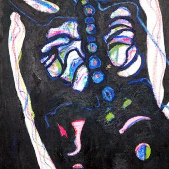 Pittura intitolato "poumon-dis" da Hanna Rees, Opera d'arte originale