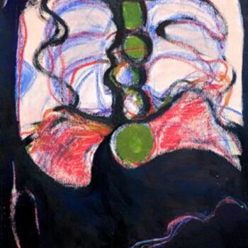 Pintura intitulada "poumon à ses débuts" por Hanna Rees, Obras de arte originais