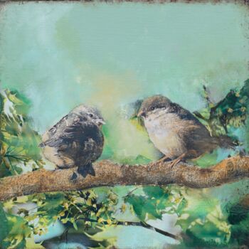 Painting titled "Just the two of us" by Hanneke Pereboom, Original Artwork, Acrylic Mounted on Wood Stretcher frame