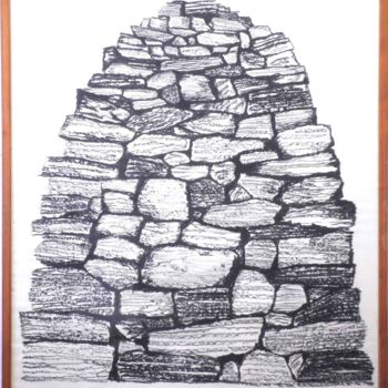 제목이 ""Tumulus",1994 Kohl…"인 그림 Hannes Hofstetter로, 원작, 숯