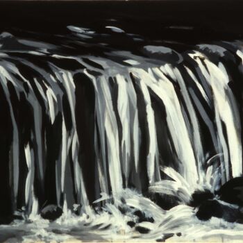 Malarstwo zatytułowany „"Wasserfall", 1976” autorstwa Hannes Hofstetter, Oryginalna praca, Akryl