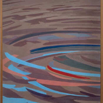 Malerei mit dem Titel "Wasserringe II" von Hannes Hofstetter, Original-Kunstwerk, Tempera