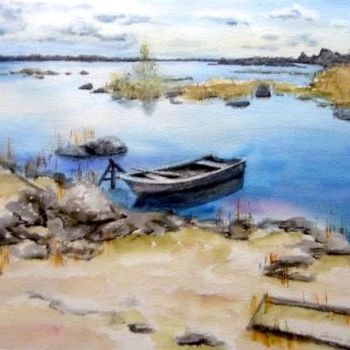 Pintura titulada "Vaasa Archipelago (…" por Hannu Ojala, Obra de arte original