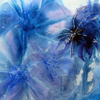 "Blue Flowers (water…" başlıklı Tablo Hannu Ojala tarafından, Orijinal sanat