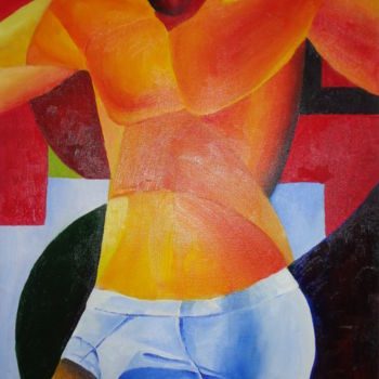 Картина под названием "Atleta" - Hc. Frank, Подлинное произведение искусства, Масло