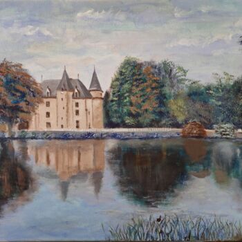 Painting titled "Chateau Nieul Haute…" by Hans Dutch Artist, Original Artwork, Oil