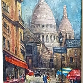 Malerei mit dem Titel "Pariser Ansicht…" von Hans - Jörg Ledig, Original-Kunstwerk, Öl