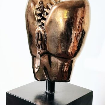 Escultura intitulada "zipper tooth" por Hans Josef Fischbach, Obras de arte originais, Argila