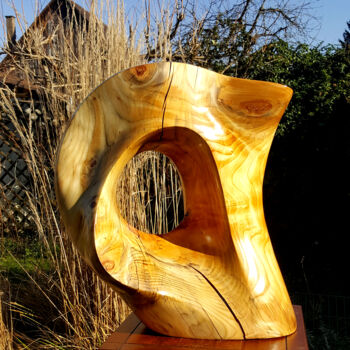 Skulptur mit dem Titel "'Stille bewegt' (st…" von Flos, Original-Kunstwerk, Holz