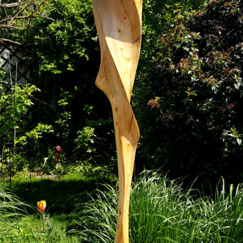 Skulptur mit dem Titel "Non-Conceptual Form…" von Flos, Original-Kunstwerk, Holz