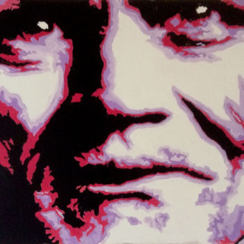 Painting titled "Chet Baker" by Hans Veltman, Original Artwork, Oil Mounted on Wood Stretcher frame