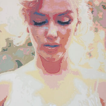 Painting titled "Marilyn Monroe, Swe…" by Hans Veltman, Original Artwork, Oil Mounted on Wood Stretcher frame