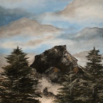 Pintura intitulada "Last winter days" por Elina Hansen, Obras de arte originais, Acrílico