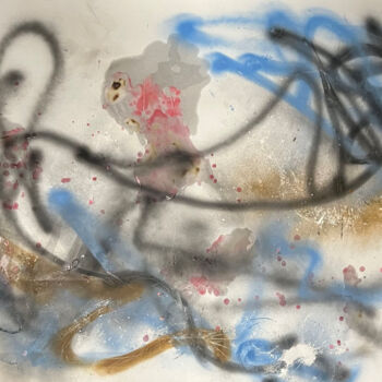 Картина под названием "云" - Hao Hao, Подлинное произведение искусства, Рисунок распылителем краски