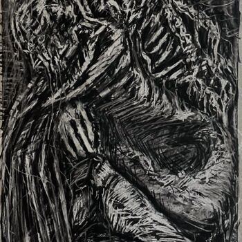 Рисунок под названием "Improvisation and P…" - Haolin Zou, Подлинное произведение искусства, Древесный уголь