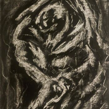 Рисунок под названием "Void and Surround" - Haolin Zou, Подлинное произведение искусства, Древесный уголь