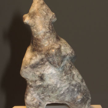 Sculpture titled "Dancing Bear 2" by Bozena Happach, Original Artwork, Stone