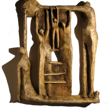Skulptur mit dem Titel "Support" von Bozena Happach, Original-Kunstwerk, Giesserei