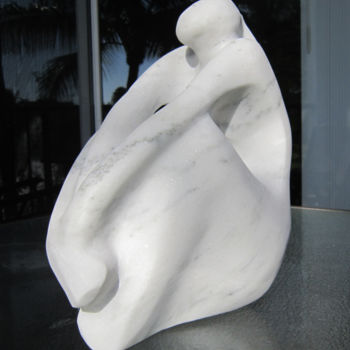 Sculpture titled "Reveuse" by Bozena Happach, Original Artwork, Stone