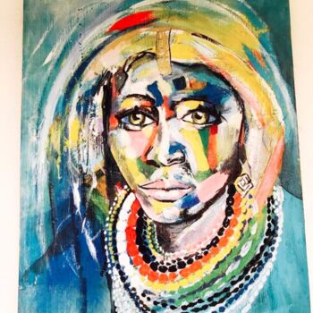 Painting titled "Tableaux - Mama Afr…" by Happy Home Atelier, Original Artwork