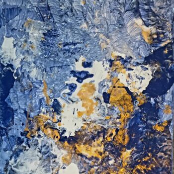 Pintura intitulada "Variation in blue a…" por Harald Brandl, Obras de arte originais, Acrílico