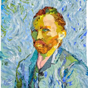Grafika cyfrowa / sztuka generowana cyfrowo zatytułowany „Van Gogh Selbstport…” autorstwa Harald Ody, Oryginalna praca, Mala…