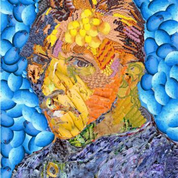 Arte digitale intitolato "Van Gogh mit glatte…" da Harald Ody, Opera d'arte originale, Pittura digitale