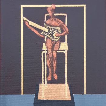 Peinture intitulée "The Musician" par Harman Ghuman, Œuvre d'art originale, Acrylique Monté sur Châssis en bois