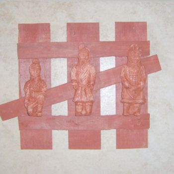 Sculpture intitulée "Guerriers chinois" par S Eymond Laritaz, Œuvre d'art originale