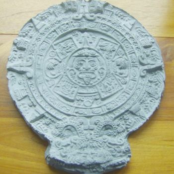 Sculpture intitulée "Calendrier aztèque…" par S Eymond Laritaz, Œuvre d'art originale