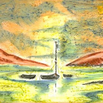 Pintura titulada "orage sourd" por S Eymond Laritaz, Obra de arte original