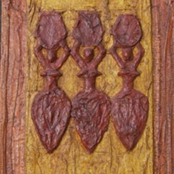 Sculpture intitulée "3 africaines" par S Eymond Laritaz, Œuvre d'art originale