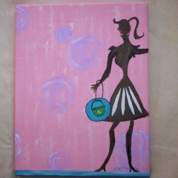 Painting titled "Strut Her Stuff" by Harold Messler, Original Artwork