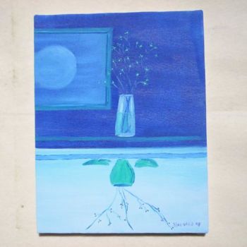 Malerei mit dem Titel "Blue Vase" von Harold Messler, Original-Kunstwerk