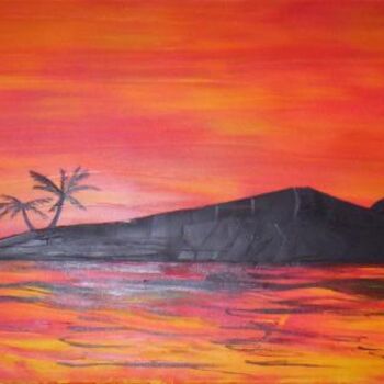 Painting titled "Sunset" by Haron, Original Artwork