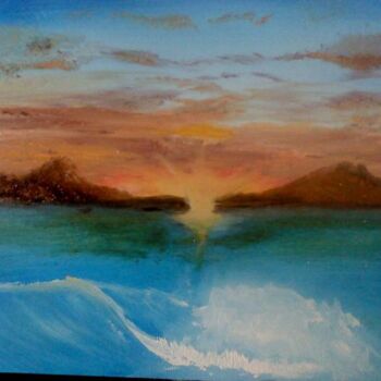 Pintura intitulada "Sunset wave" por Harry Babbage, Obras de arte originais
