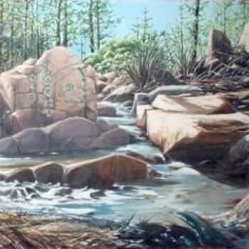 Peinture intitulée "Bear Creek" par Harry Benjamin, Œuvre d'art originale