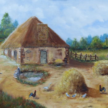 Painting titled "la-ferme.jpg" by H. Oriaut, Original Artwork