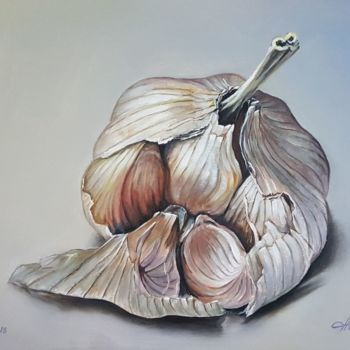 Pittura intitolato "Garlic" da Harun Ayhan, Opera d'arte originale, Olio