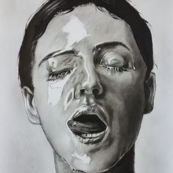 Peinture intitulée "Wet girl" par Harun Ayhan, Œuvre d'art originale, Huile