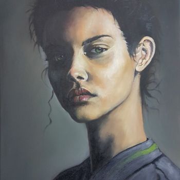 "Swarthy girl" başlıklı Tablo Harun Ayhan tarafından, Orijinal sanat, Petrol