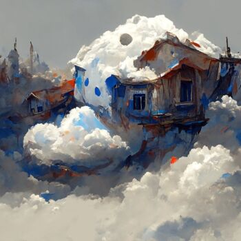 绘画 标题为“云工厂 No.2/Clouds Fac…” 由Hary, 原创艺术品, 数字打印 安装在木质担架架上